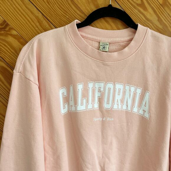 Sporty & Rich California Cropped Crewneck Sweatshirt - Picture 4 of 7